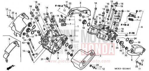 CYLINDER HEAD COVER VT1100C22 de 2002